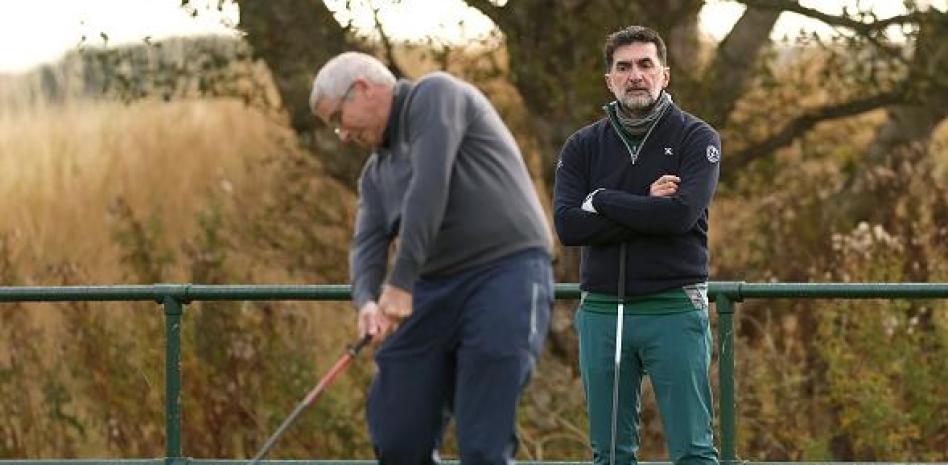 Jay Monahan y Yasir Al-Rumayyan juegan juntos en Escocia